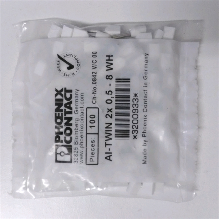 AI-TWIN2X0.5-8WH 3200933,圧着端子,フェニックス(PHOENIX)100個 - 2