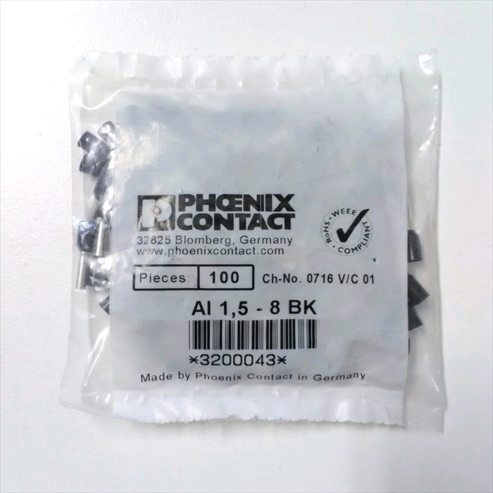 AI1.5-8BK 3200043,圧着端子,フェニックス(PHOENIX)200個 - 2