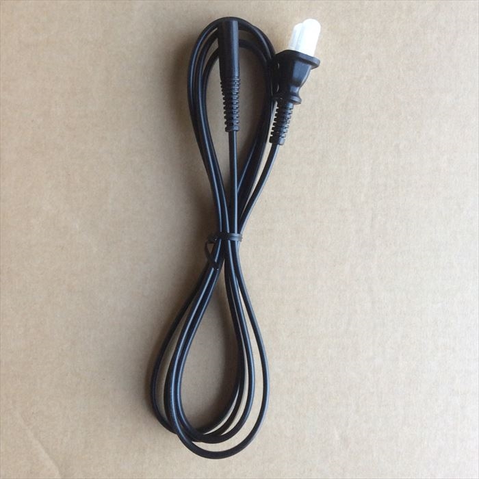 KP-10MN(6A)KS-15F(2.5A)RVV52,電源コード,0.75sq×2m,黒,川崎電線 - 2