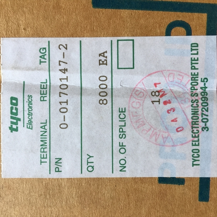 170147-2,圧着端子,タイコエレクトロニクス(AMP)2000個 - 2